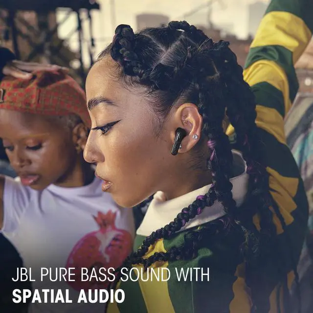 Alt view image 6 of 7 - JBL Tune Flex 2 - True Wireless Noise Cancelling Earbuds Spatial Sound and Smart Ambient Technology, 6 mics for Perfect Calls, up to 48Hrs of Playback, IP54 Dust & Water Resistant (White)