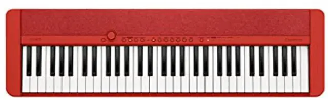 Main image of Casio Casiotone CT-S1 Touch Sensitive 61-Key Portable Keyboard with 61 Tones,USB, Bass-reflex Stereo Speakers with Surround, Aux In, Headphone Out, Power Supply, Red (CT-S1RD)