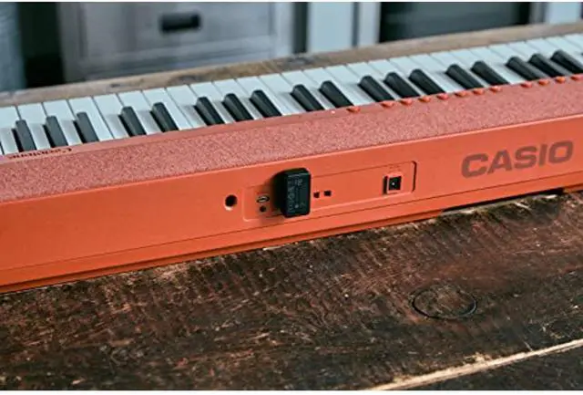 Alt view image 4 of 4 - Casio Casiotone CT-S1 Touch Sensitive 61-Key Portable Keyboard with 61 Tones,USB, Bass-reflex Stereo Speakers with Surround, Aux In, Headphone Out, Power Supply, Red (CT-S1RD)
