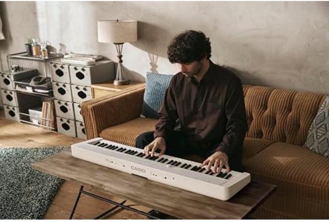 Alt view image 3 of 3 - Casio Casiotone CT-S1-76 Touch Sensitive 76-Key Portable Keyboard w/ 61 Tones, USB, App Control, Bass-Reflex Stereo Speakers with Surround, Aux In, Headphone Out, Power Supply, Black (CT-S1-76WE)