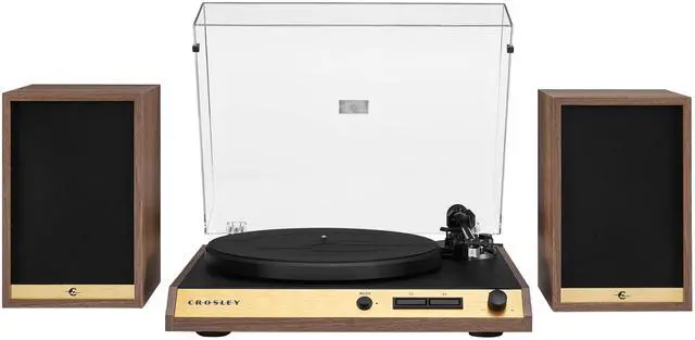 Main image of Crosley C72 2-Speed Belt-Drive Bluetooth Turntable Record Player with 80W Speakers and Carbon Fiber Tonearm, Walnut