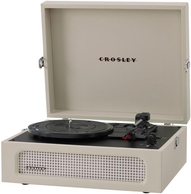 Alt view image 6 of 7 - Crosley Cr8017B-Du Voyager Vintage Portable Vinyl Record Player Turntable With Bluetooth In/Out And Built-In Speakers  Dune
