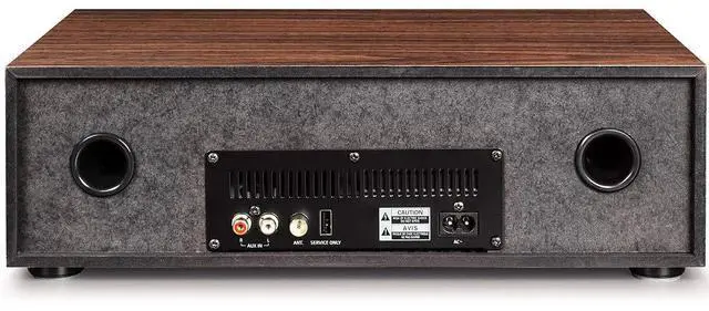Alt view image 12 of 12 - crosley cr3501awa fleetwood bluetooth fm clock radio and cd player, walnut