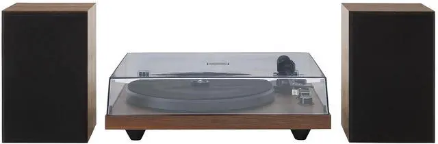 Alt view image 7 of 7 - C62C-WA Record Player with Speakers, Walnut | 2-Speed Turntable, ATN3600L Audio-Technica Cartridge, Standard 1/2" Mount, Bluetooth In, Matching External Speakers