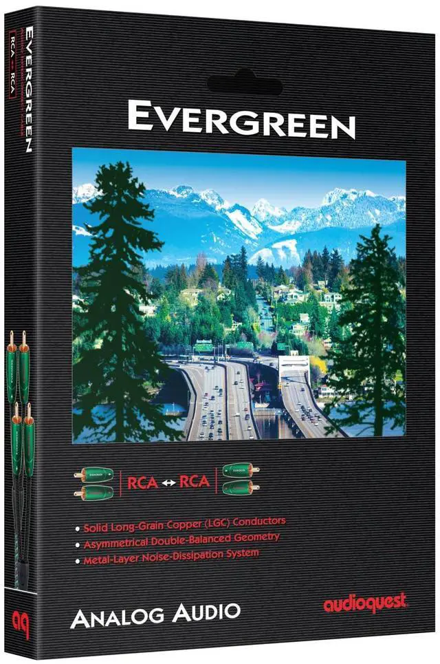 Alt view image 6 of 6 - AudioQuest Evergreen RCA Male to RCA Male Cable - 3.28 ft. (1m)