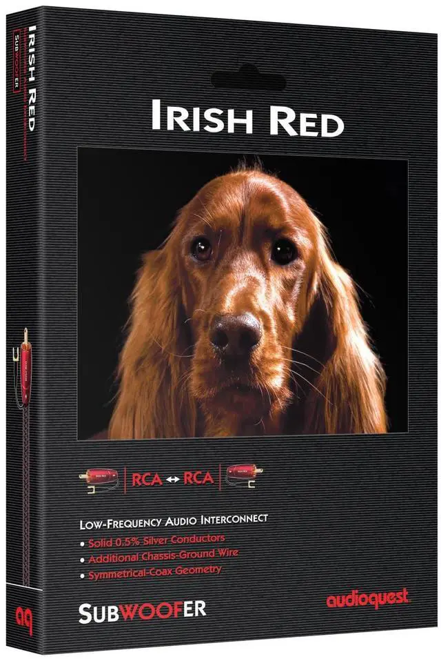 Alt view image 8 of 9 - AudioQuest Irish Red RCA Male to RCA Male Subwoofer Cable - 9.84 ft. (3m)