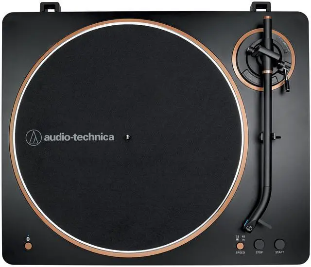 Alt view image 11 of 20 - Audio Technica AT-LP70XBT-BZ Automatic Belt-Drive Turntable - Black/Bronze