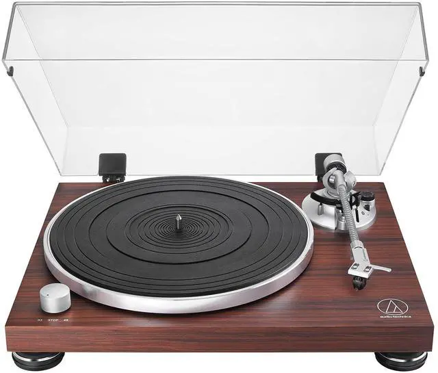 Alt view image 10 of 16 - Audio-Technica AT-LPW50BT-RW Manual Two-Speed Turntable with Bluetooth  Rosewood