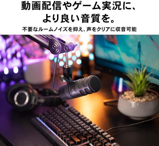 Alt view image 7 of 13 - Audio Technica AT-2040 Hypercardioid Dynamic USB Microphone - Black