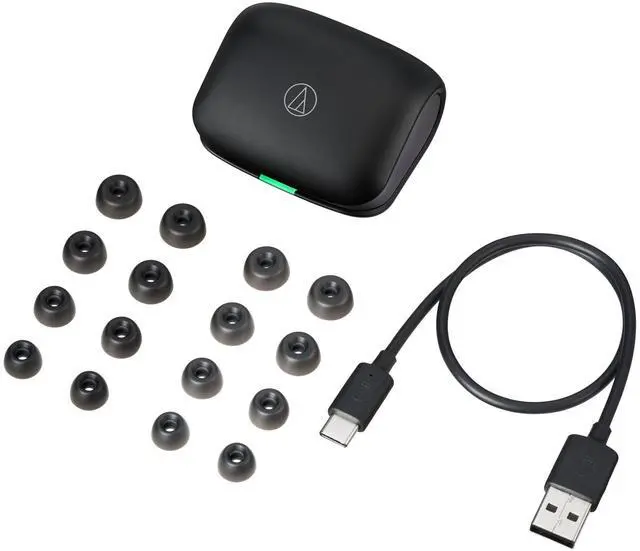Alt view image 7 of 8 - Audio Technica ATH-TWX7 Wireless Earbuds - Black