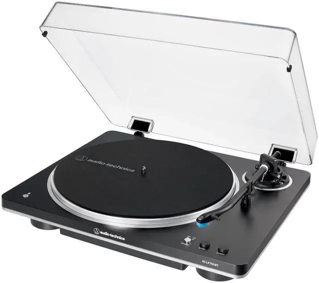 Alt view image 9 of 14 - Audio Technica AT-LP70XBT-BS Automatic Belt-Drive Turntable - Black/Silver