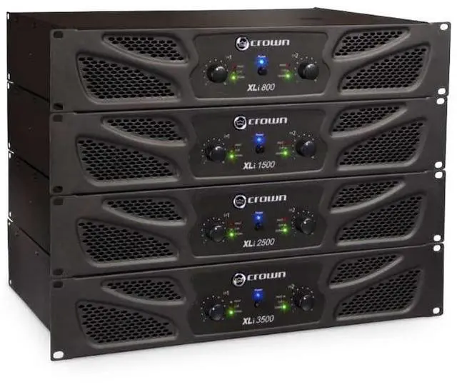 Alt view image 15 of 17 - Crown XLI800 Stereo 600-Watt Power Amplifier