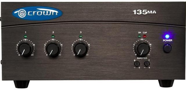 Alt view image 17 of 18 - CROWN 135MA 35WATT 3INPUT 80HM 70/100V AMP