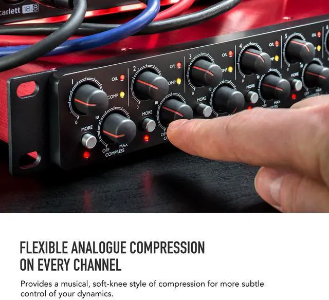 Alt view image 14 of 17 - Focusrite AMS-SCARLETT-OCTOPRE-DYNA Eight-channel Mic Pre With A-D/D-A Conversion And Analogue Compression