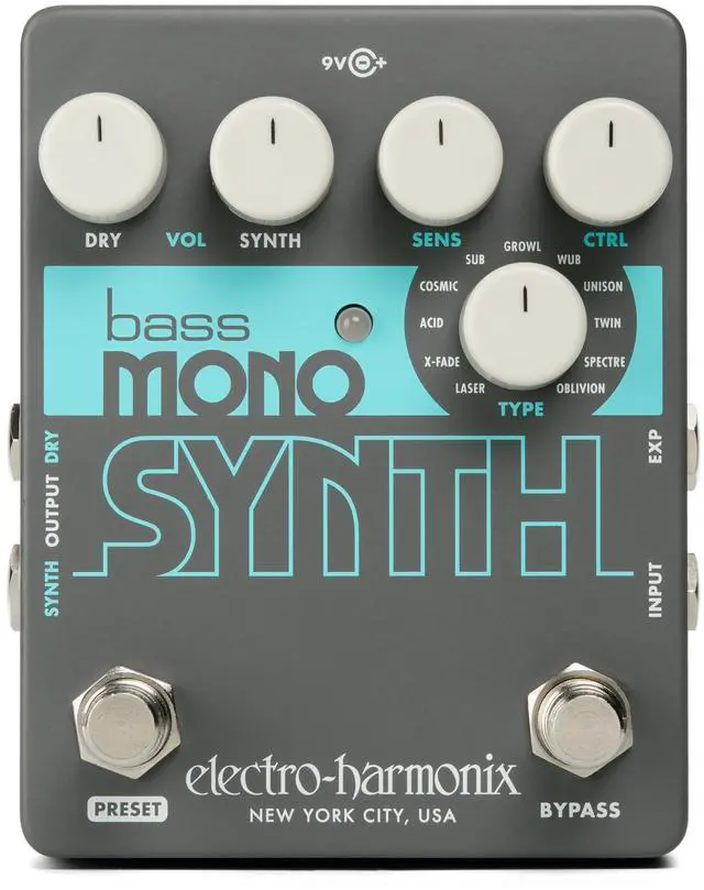 Alt view image 16 of 20 - Electro-Harmonix Bass Mono Synth Bass Synthesizer Pedal