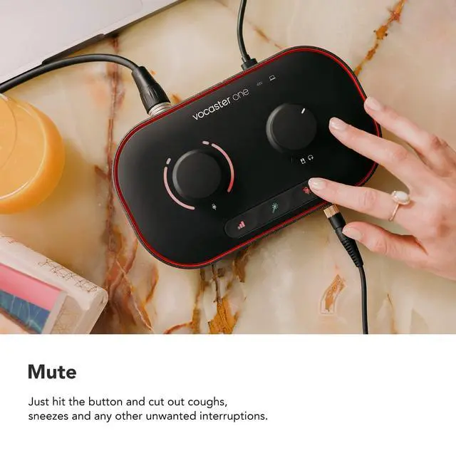 Alt view image 7 of 7 - Vocaster One Podcasting Interface for Recording as a Solo Creator. Use Auto Gain, Enhance, and Mute for Easy Podcasting. Small, Lightweight, and Powered by Computer