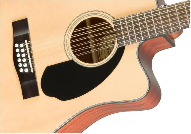 Alt view image 4 of 9 - Fender 12-String Acoustic Electric Guitar, with 2-Year Warranty, with Fishman Acoustic Guitar Pickup with Tuner and Equalizer, Rounded Walnut Fingerboard, Glossed Natural Finish, Mahogany Body