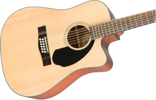 Alt view image 5 of 9 - Fender 12-String Acoustic Electric Guitar, with 2-Year Warranty, with Fishman Acoustic Guitar Pickup with Tuner and Equalizer, Rounded Walnut Fingerboard, Glossed Natural Finish, Mahogany Body