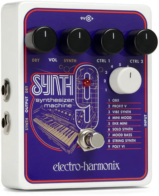 Alt view image 13 of 16 - Electro-Harmonix SYNTH9 Synthesizer Machine Guitar Effects Pedal
