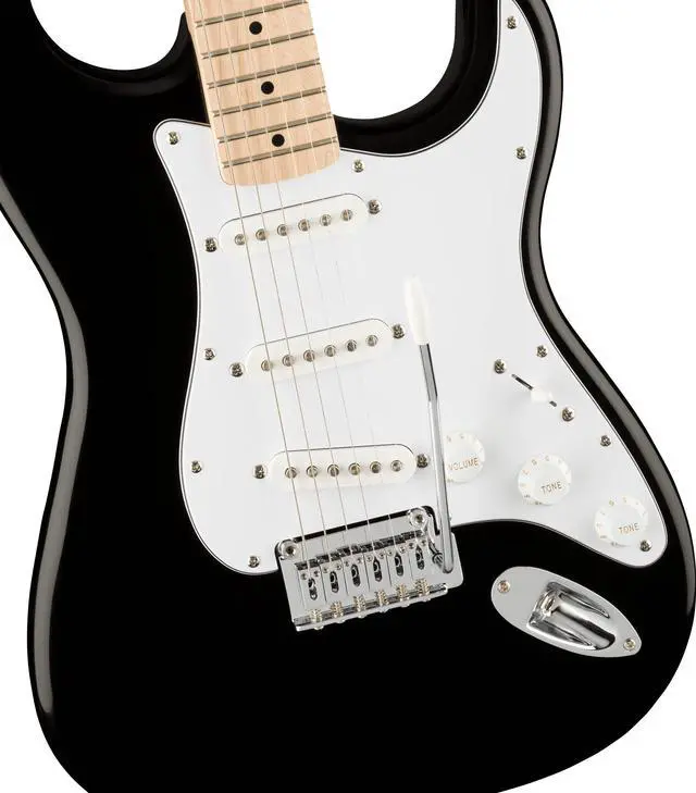 Alt view image 5 of 7 - Squier Affinity Series Stratocaster Electric Guitar, with 2-Year Warranty, Black, Maple Fingerboard