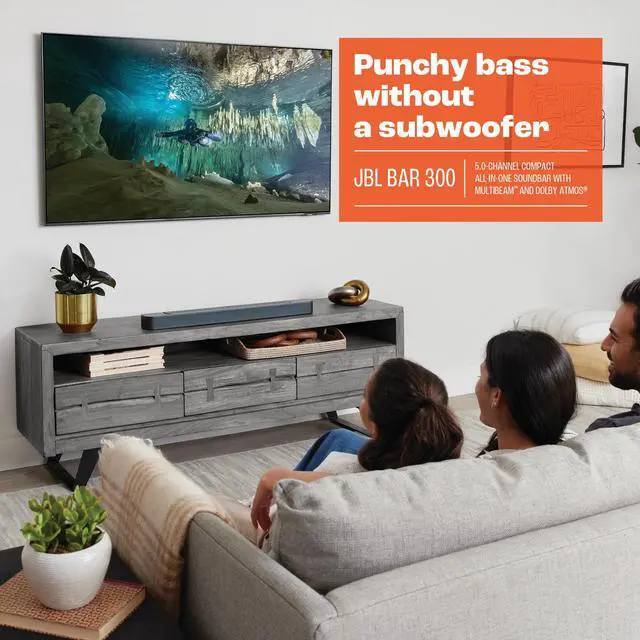 Alt view image 20 of 20 - JBL BAR300 5.0-Channel Compact All-In-One Soundbar with Multibeam & Dolby Atmos