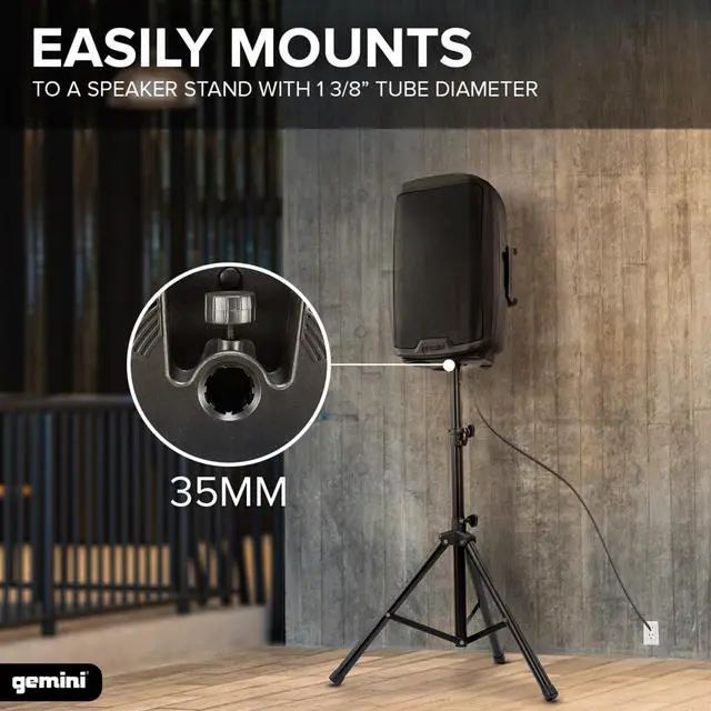 Alt view image 9 of 12 - Gemini Sound 2-Channel Power Speaker with Handles - 1500W