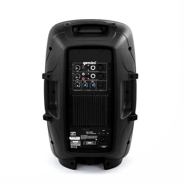 Alt view image 12 of 12 - Gemini Sound 2-Channel Power Speaker with Handles - 1500W