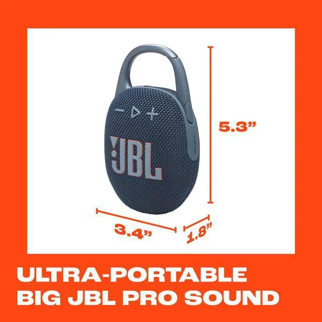 Alt view image 13 of 15 - JBL CLIP5BLU Clip 5 Portable Bluetooth Speaker - Blue