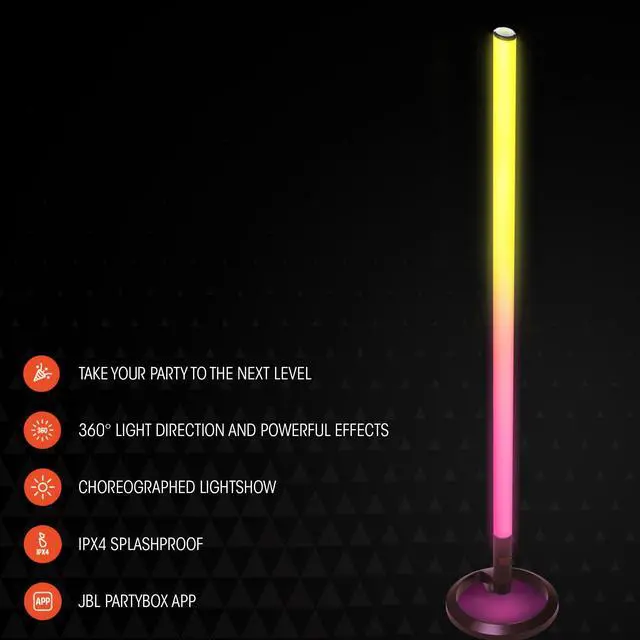 Alt view image 10 of 14 - JBL PLSTICK PartyLight Stick Smart Light