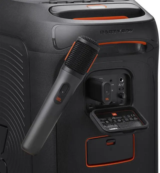Alt view image 9 of 14 - JBL PBWIRELESSMI Partybox Wireless Microphone Pair