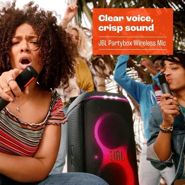 Alt view image 12 of 14 - JBL PBWIRELESSMI Partybox Wireless Microphone Pair