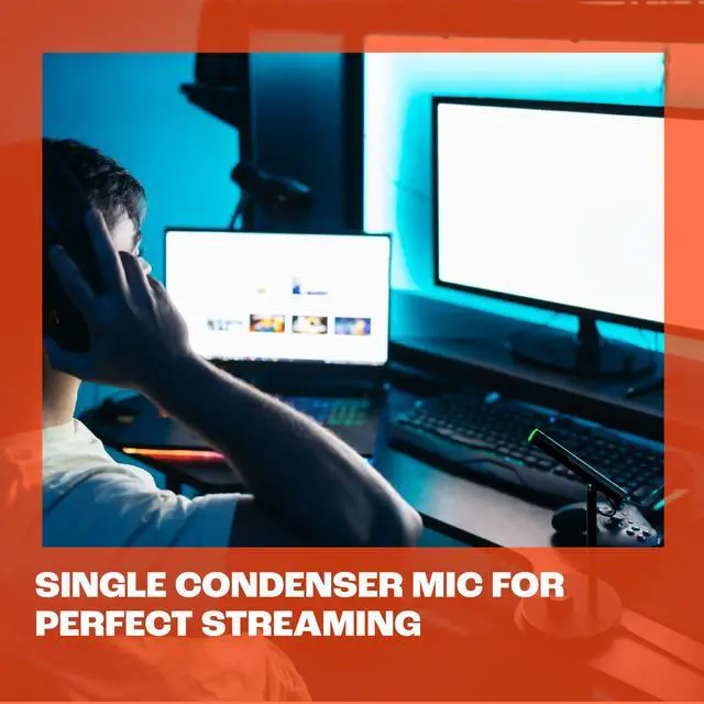 Alt view image 5 of 5 - JBL Quantum Stream Talk - Single Condenser Microphone for Perfect Streaming, Recording and Gaming, One-Press Mute Button, Easy-to-Adjust Control knob, Built-in Shock Absorber (Black)