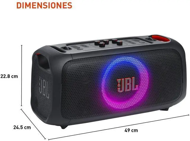 Alt view image 14 of 18 - JBL PartyBox On-The-Go Essential - Portable party speaker with built-in lights and wireless mic, Amazing Pro Sound, IPX4 splashproof protection, 6 hours of playtime, Convenient shoulder strap