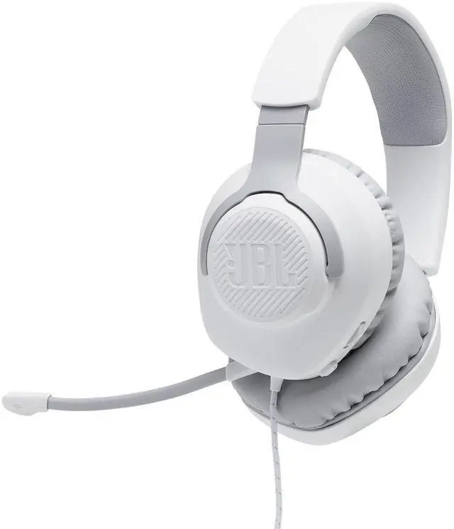 Alt view image 13 of 19 - JBL QUANTUM 100 Circumaural Gaming Headset, White