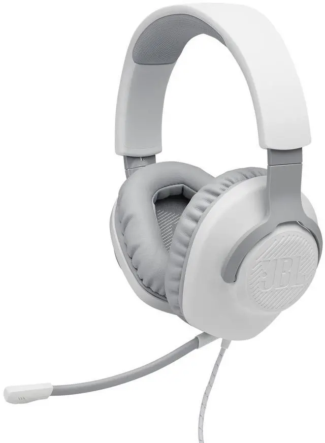 Alt view image 17 of 19 - JBL QUANTUM 100 Circumaural Gaming Headset, White