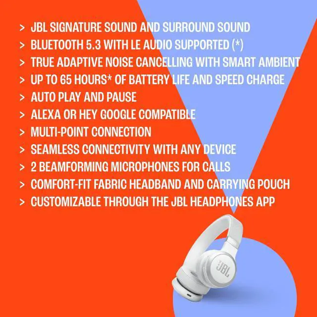 Alt view image 13 of 14 - JBL LIVE670NCBLK Live 670NC On-Ear Headphones - Black