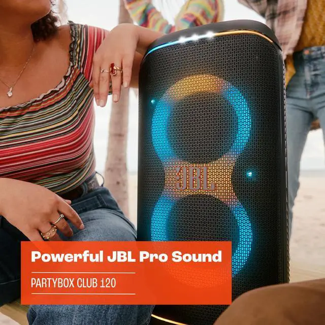 Alt view image 12 of 14 - JBL PBCLUB120SWH PartyBox Club 120 Portable Bluetooth Speaker - White