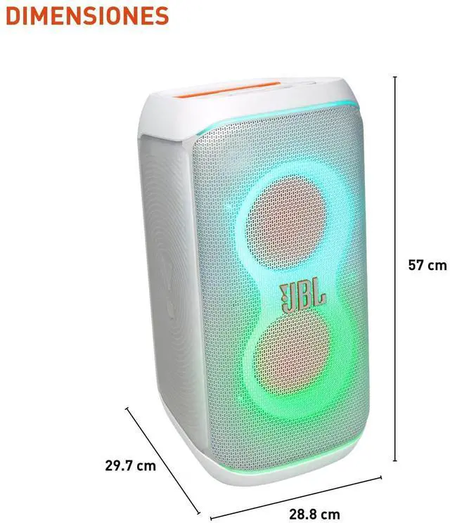 Alt view image 10 of 14 - JBL PBCLUB120SWH PartyBox Club 120 Portable Bluetooth Speaker - White