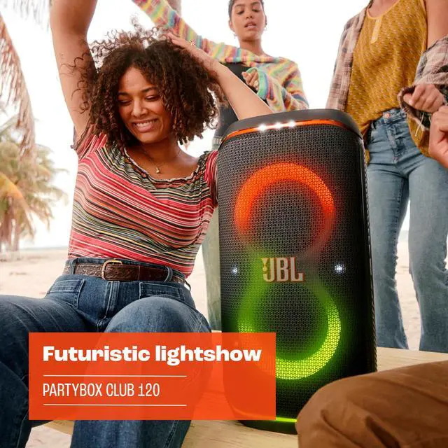 Alt view image 13 of 14 - JBL PBCLUB120SWH PartyBox Club 120 Portable Bluetooth Speaker - White