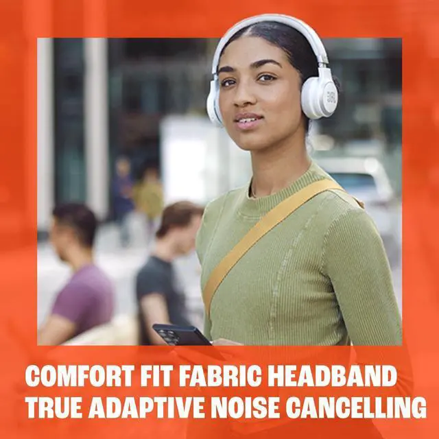 Alt view image 9 of 14 - JBL LIVE670NCWHT Live 670NC On-Ear Headphones - White