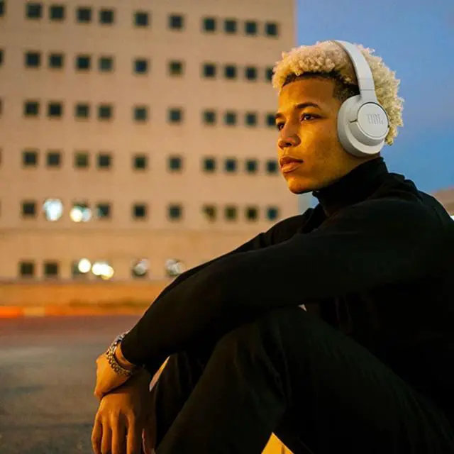 Alt view image 7 of 12 - JBL T720BTWHT Tune 720BT Over the Ear Headphones - White