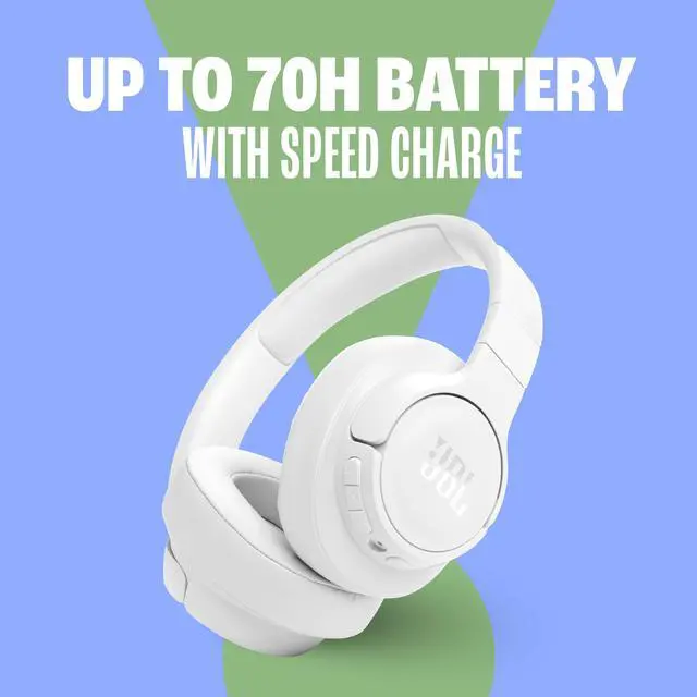 Alt view image 10 of 13 - JBL T770NCBLU Tune 770NC Wireless Over-Ear Headphones - Blue