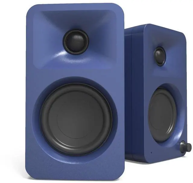 Alt view image 6 of 10 - Kanto ORAMU 100W Powered Reference Desktop Computer Speakers with Bluetooth 5.0 and USB-C Input | Bi-Amplified | 100 Hz Automatic Crossover | Reference Quality Sound | Pair | Indigo
