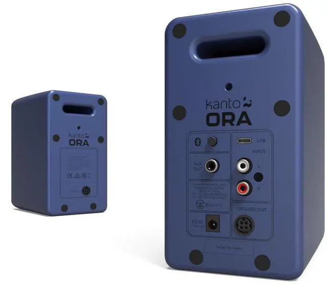 Alt view image 9 of 10 - Kanto ORAMU 100W Powered Reference Desktop Computer Speakers with Bluetooth 5.0 and USB-C Input | Bi-Amplified | 100 Hz Automatic Crossover | Reference Quality Sound | Pair | Indigo