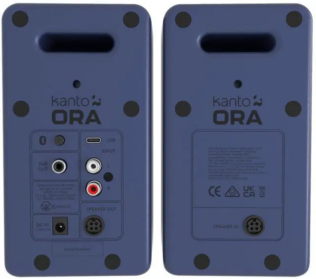 Alt view image 10 of 10 - Kanto ORAMU 100W Powered Reference Desktop Computer Speakers with Bluetooth 5.0 and USB-C Input | Bi-Amplified | 100 Hz Automatic Crossover | Reference Quality Sound | Pair | Indigo