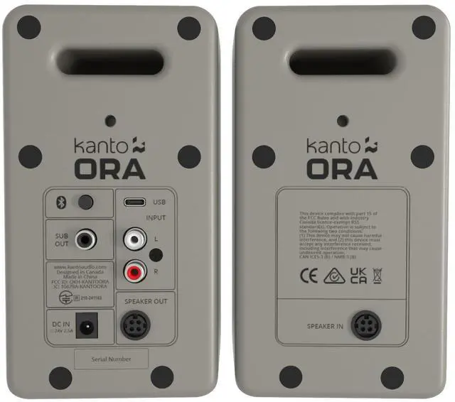 Alt view image 10 of 10 - Kanto ORAME 100W Powered Reference Desktop Computer Speakers with Bluetooth 5.0 and USB-C Input | Bi-Amplified | 100 Hz Automatic Crossover | Reference Quality Sound | Pair | Moon