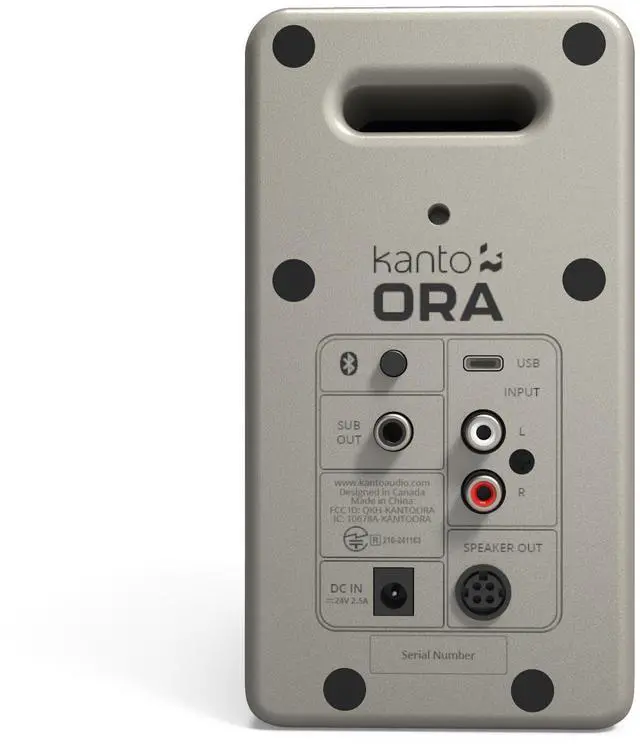 Alt view image 8 of 10 - Kanto ORAME 100W Powered Reference Desktop Computer Speakers with Bluetooth 5.0 and USB-C Input | Bi-Amplified | 100 Hz Automatic Crossover | Reference Quality Sound | Pair | Moon