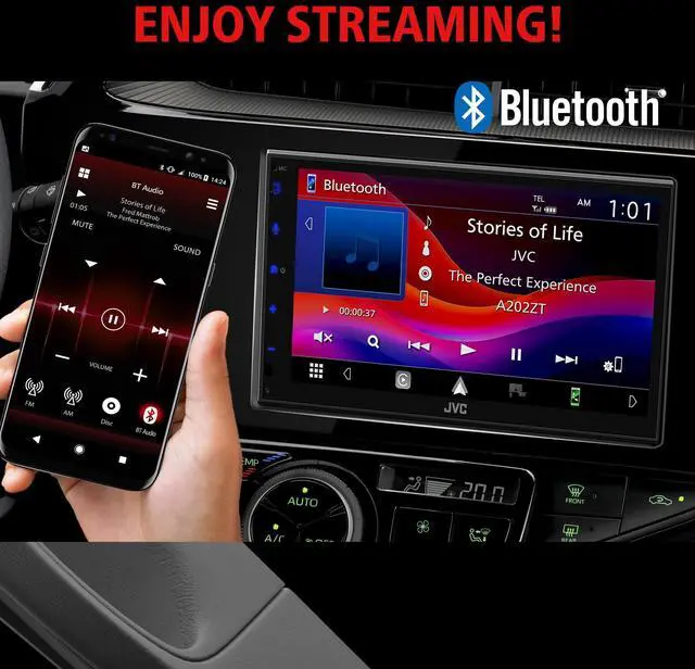 Alt view image 8 of 12 - JVC KW-M595BT 6.8" Multimedia Receiver w/ CarPlay & Android Auto Compatibility