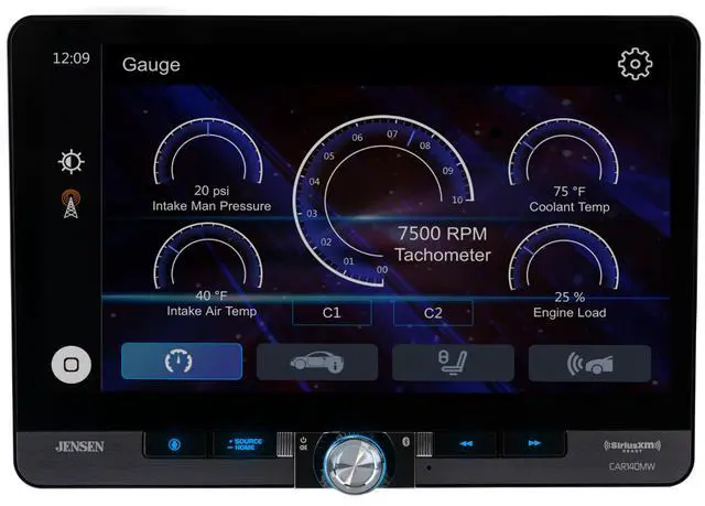 Alt view image 6 of 11 - Jensen CAR140MW 10.1" Multimedia Receiver with Bluetooth, CarPlay/Android Auto