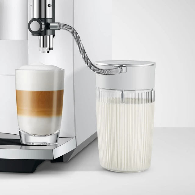 Alt view image 3 of 7 - Jura Glass Milke Carafe | Keeps milk chilled and ready for coffee drinks